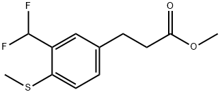 Methyl 3-(3-(difluoromethyl)-4-(methylthio)phenyl)propanoate 结构式