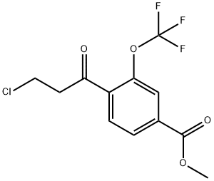 Methyl 4-(3-chloropropanoyl)-3-(trifluoromethoxy)benzoate 结构式