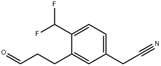 4-(Difluoromethyl)-3-(3-oxopropyl)phenylacetonitrile 结构式