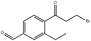 4-(3-Bromopropanoyl)-3-ethylbenzaldehyde Structure