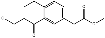 Methyl 3-(3-chloropropanoyl)-4-ethylphenylacetate 结构式