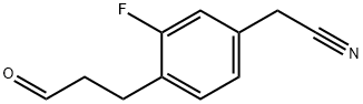 3-Fluoro-4-(3-oxopropyl)phenylacetonitrile Structure