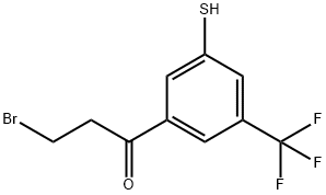 3-(3-Bromopropanoyl)-5-(trifluoromethyl)thiophenol 结构式