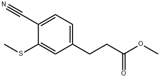 Methyl 3-(4-cyano-3-(methylthio)phenyl)propanoate 结构式