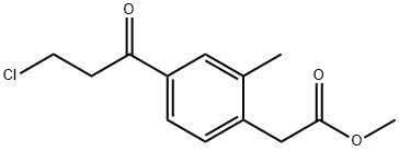 Methyl 4-(3-chloropropanoyl)-2-methylphenylacetate 结构式