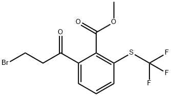 Methyl 2-(3-bromopropanoyl)-6-(trifluoromethylthio)benzoate 结构式