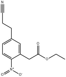 Ethyl 5-(2-cyanoethyl)-2-nitrophenylacetate Structure