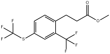 Methyl 3-(2-(trifluoromethyl)-4-(trifluoromethylthio)phenyl)propanoate 结构式