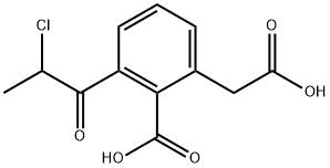 2-Carboxy-3-(2-chloropropanoyl)phenylacetic acid 结构式
