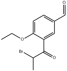 3-(2-Bromopropanoyl)-4-ethoxybenzaldehyde,1806670-06-3,结构式