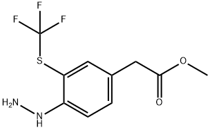 Methyl 4-hydrazinyl-3-(trifluoromethylthio)phenylacetate Structure