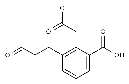 2-Carboxy-6-(3-oxopropyl)phenylacetic acid 结构式