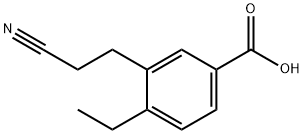 3-(2-Cyanoethyl)-4-ethylbenzoic acid 结构式