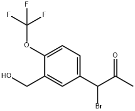 5-(1-Bromo-2-oxopropyl)-2-(trifluoromethoxy)benzylalcohol,1806695-83-9,结构式