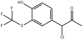 4-(1-Chloro-2-oxopropyl)-2-(trifluoromethylthio)phenol 结构式
