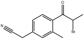 4-(2-Bromopropanoyl)-3-methylphenylacetonitrile 结构式