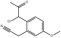 2-(1-Chloro-2-oxopropyl)-5-methoxyphenylacetonitrile,1806710-71-3,结构式