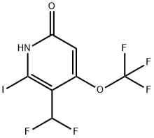 3-(Difluoromethyl)-6-hydroxy-2-iodo-4-(trifluoromethoxy)pyridine Structure