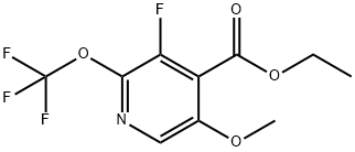 Ethyl 3-fluoro-5-methoxy-2-(trifluoromethoxy)pyridine-4-carboxylate 结构式