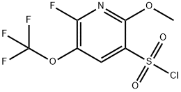 2-Fluoro-6-methoxy-3-(trifluoromethoxy)pyridine-5-sulfonyl chloride 结构式