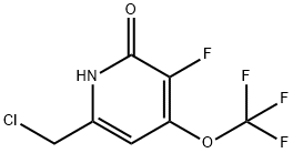 6-(Chloromethyl)-3-fluoro-2-hydroxy-4-(trifluoromethoxy)pyridine 结构式