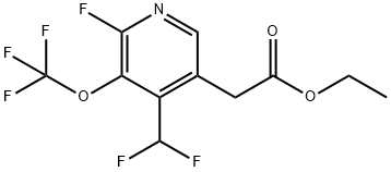 Ethyl 4-(difluoromethyl)-2-fluoro-3-(trifluoromethoxy)pyridine-5-acetate 结构式