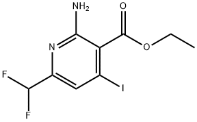 Ethyl 2-amino-6-(difluoromethyl)-4-iodopyridine-3-carboxylate 结构式