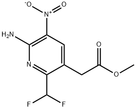 Methyl 2-amino-6-(difluoromethyl)-3-nitropyridine-5-acetate 结构式