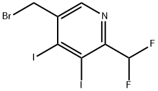 5-(Bromomethyl)-2-(difluoromethyl)-3,4-diiodopyridine 结构式