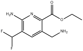 Ethyl 2-amino-5-(aminomethyl)-3-(difluoromethyl)pyridine-6-carboxylate 结构式