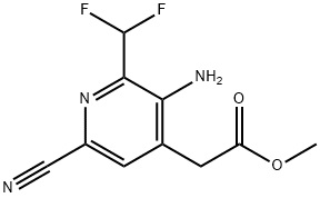 Methyl 3-amino-6-cyano-2-(difluoromethyl)pyridine-4-acetate Structure