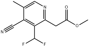 Methyl 4-cyano-3-(difluoromethyl)-5-methylpyridine-2-acetate 结构式
