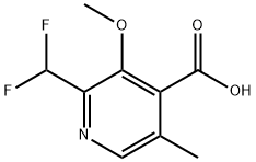 2-(Difluoromethyl)-3-methoxy-5-methylpyridine-4-carboxylic acid 结构式