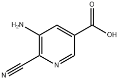3-Pyridinecarboxylic acid, 5-amino-6-cyano- Struktur