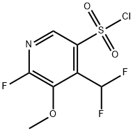 4-(Difluoromethyl)-2-fluoro-3-methoxypyridine-5-sulfonyl chloride 结构式