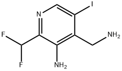 3-Amino-4-(aminomethyl)-2-(difluoromethyl)-5-iodopyridine,1806885-85-7,结构式