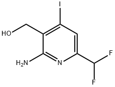 2-Amino-6-(difluoromethyl)-4-iodopyridine-3-methanol 结构式
