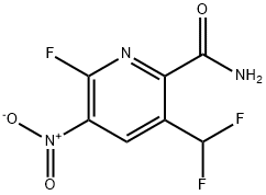 5-(Difluoromethyl)-2-fluoro-3-nitropyridine-6-carboxamide 结构式