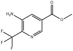 3-Pyridinecarboxylic acid, 5-amino-6-(trifluoromethyl)-, methyl ester Struktur