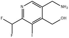 5-(Aminomethyl)-2-(difluoromethyl)-3-iodopyridine-4-methanol 结构式