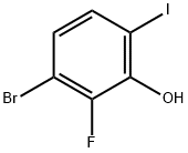 Phenol, 3-bromo-2-fluoro-6-iodo-,1807008-40-7,结构式