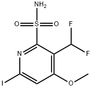 3-(Difluoromethyl)-6-iodo-4-methoxypyridine-2-sulfonamide Structure