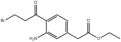 Ethyl 3-amino-4-(3-bromopropanoyl)phenylacetate 结构式