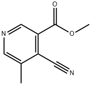 3-Pyridinecarboxylic acid, 4-cyano-5-methyl-, methyl ester Struktur