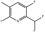 2-(Difluoromethyl)-3-fluoro-6-iodo-5-methylpyridine 结构式