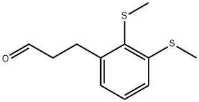 (2,3-Bis(methylthio)phenyl)propanal Structure