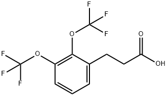 (2,3-Bis(trifluoromethoxy)phenyl)propanoic acid 结构式