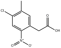 4-氯-5-甲基-2-硝基苯乙酸 结构式