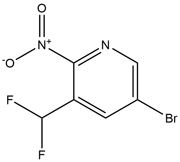 5-Bromo-3-(difluoromethyl)-2-nitropyridine Structure