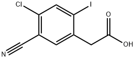 4-Chloro-5-cyano-2-iodophenylacetic acid 结构式